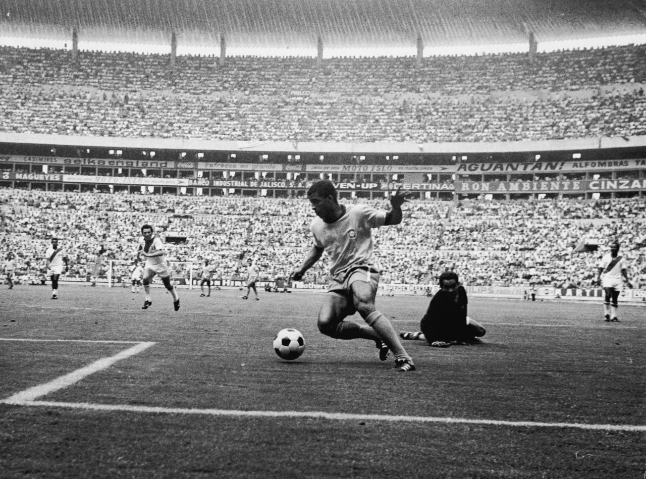 Brazil's glorious 1970 campaign also owed much to Jairzinho, the powerful forward who scored in all six of his country's matches -- only the third man to achieve the feat at a World Cup. During the 1970 tournament, Brazil averaged a stunning 3.2 goals per game.