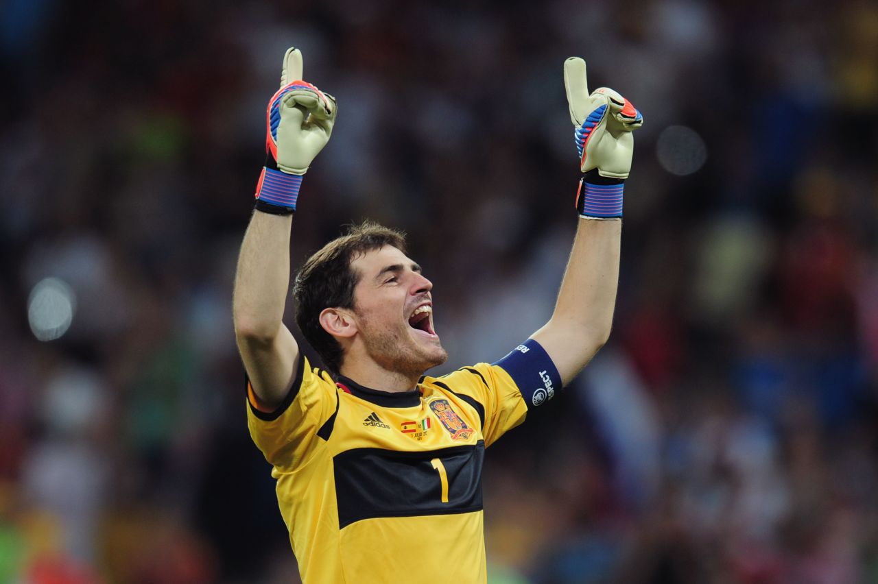 Captain Iker Casillas was a key part of Spain's Euro 2012-winning team. The goalkeeper was also in Spain's teams of 2008 and 2010 and was one of the reasons La Roja conceded just one goal in six games in Poland and Ukraine.  