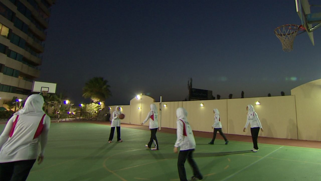 The women of Jeddah United in action.