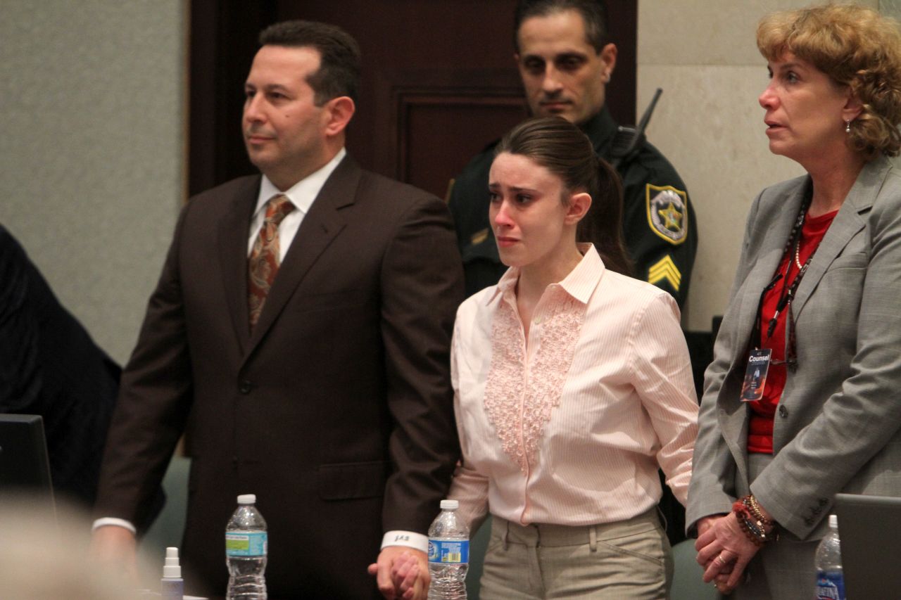<strong>July 5, 2011</strong>: The trial's jury deliberated for 10 hours and 40 minutes before reaching a verdict. Casey was found not guilty of first-degree murder, aggravated child abuse and aggravated manslaughter of a child. She was found guilty of four misdemeanor counts of providing false information to law enforcement.