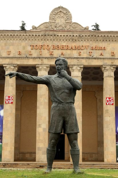 Hurst's goal was awarded after referee Gottfried Dienst consulted Azerbaijan linesman Tofik Bakhramov who judged the ball had bounced beyond the line. Azerbaijan's national stadium is named after folk hero Bakhramov, who even had a statue modelled in his honour.