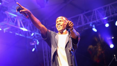 Frank Ocean performs at the 2012 Coachella Valley Music & Arts Festival at The Empire Polo in Indio, California. 