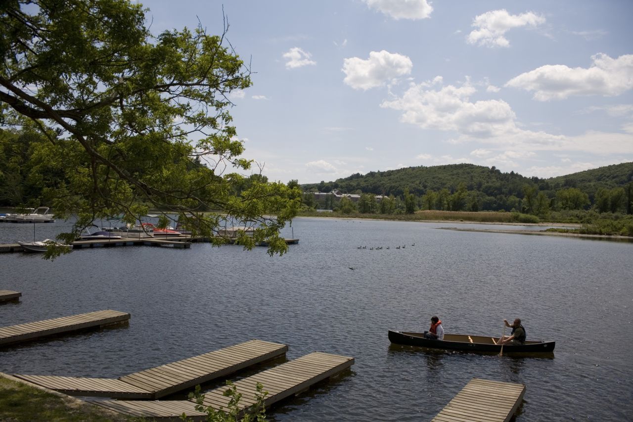 In Archer Mayor's novel, "Chat," police detective Joe Gunther looked out over the Connecticut River near Brattleboro and saw a dead body floating on the surface.