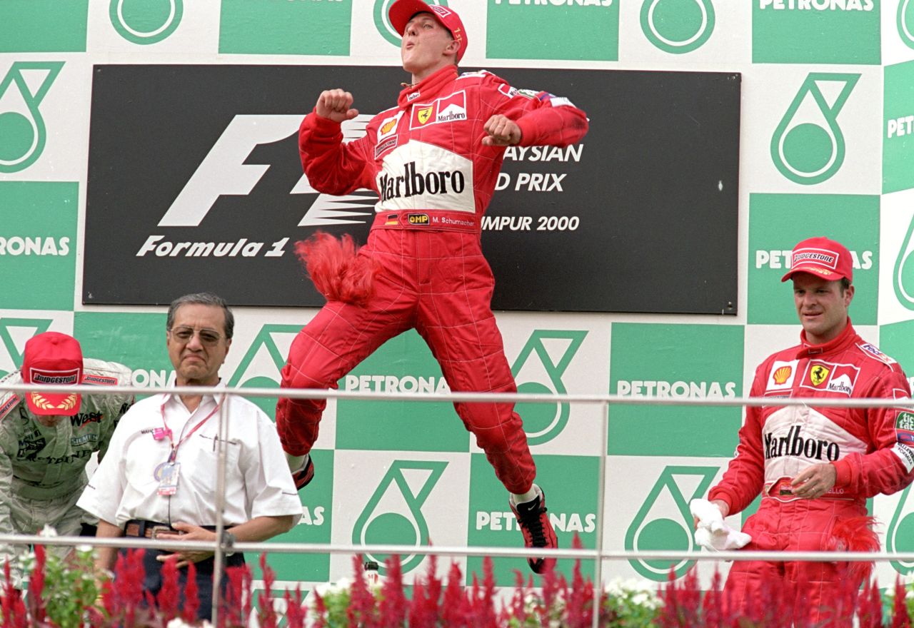 Ferrari are one of Formula One's most celebrated teams. But, by year 2000, it had been 21 years since the legendary Italian manufacturer produced a drivers' champion. Step forward Michael Schumacher, who claimed the title for Ferrari in 2000 and in each of the following four seasons.