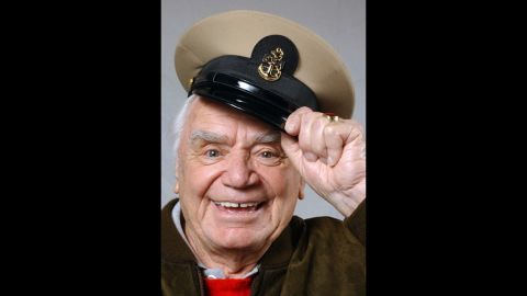 Before getting his start in acting, Borgnine served in the Navy during World War II. He went on to star in the 1962-66 sitcom "McHale's Navy" and in 2004 (pictured), he was made an honorary U.S. Navy chief petty officer.