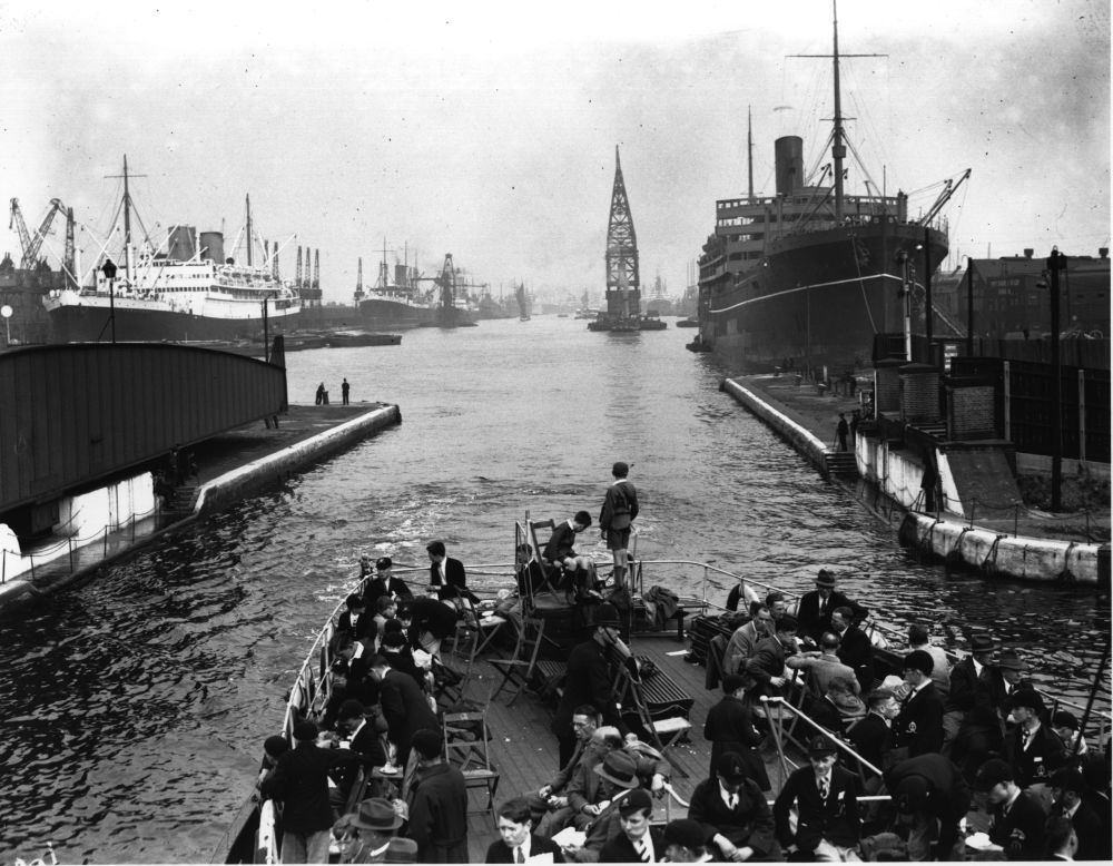 Built around the mid 19th century, Royal Victoria Dock was a major cargo hub for the city. By the 1930s, the Docklands were one of  the busiest ports in the world (pictured).