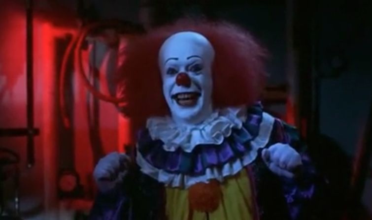 One of the main characters of the 1990 miniseries "It," which is based on a novel by Stephen King, is a sarcastic and sadistic clown.