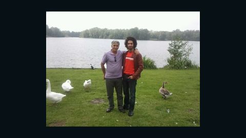 Yashar Khameneh and his father in Holland in August.
