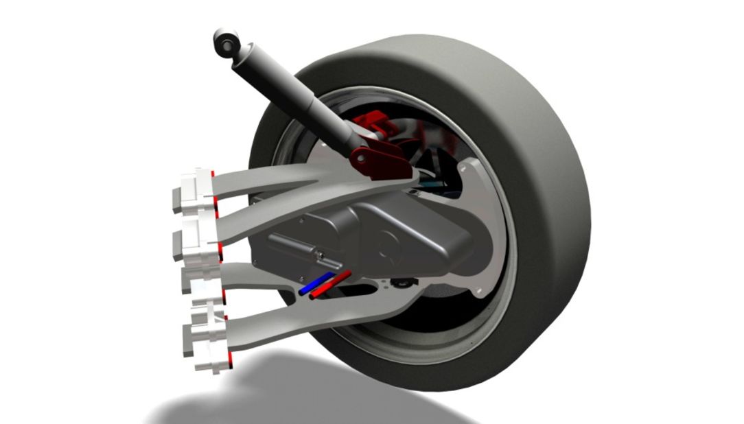 Specially designed in-wheel motors drive the car. ECOmove plan to offer two-wheel and four-wheel drive versions. 