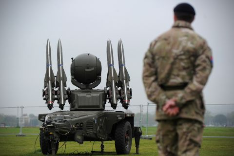 And despite the objections of local residents in east London, the British military have installed missiles in fields and on top of apartment buildings to defend against potential terrorist attacks.