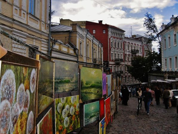 "My trip to the Ukraine was one of the most memorable experiences I've ever had," says Jill Thornton of Kailua-Kona, Hawaii. This image captures a selection of local paintings for sale at a Saturday street market in the capital city, Kiev. "There was so much to look at, and so many things to buy for an affordable price," she says. 