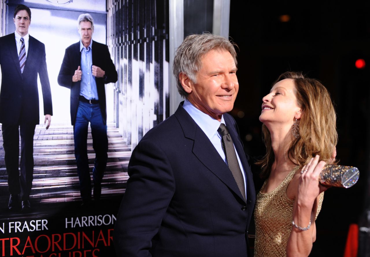 Ford and Flockhart arrive at the premiere of "Extraordinary Measures" in 2010.