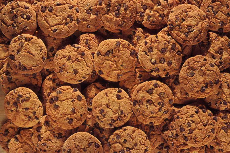 A chocolate chip cookie has about 150 calories. Thirty minutes of power yoga will work that off, if you can eat just one.