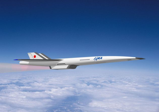 An alternate rendering of a proposed supersonic passenger jet by the Japan Aerospace Exploration Agency (JAXA). The agency says it expects to achieve a quiet, economical and environmentally friendly supersonic aircraft some time this century.