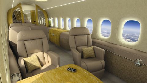 A depiction of the proposed interior of the Aerion SBJ supersonic business jet.