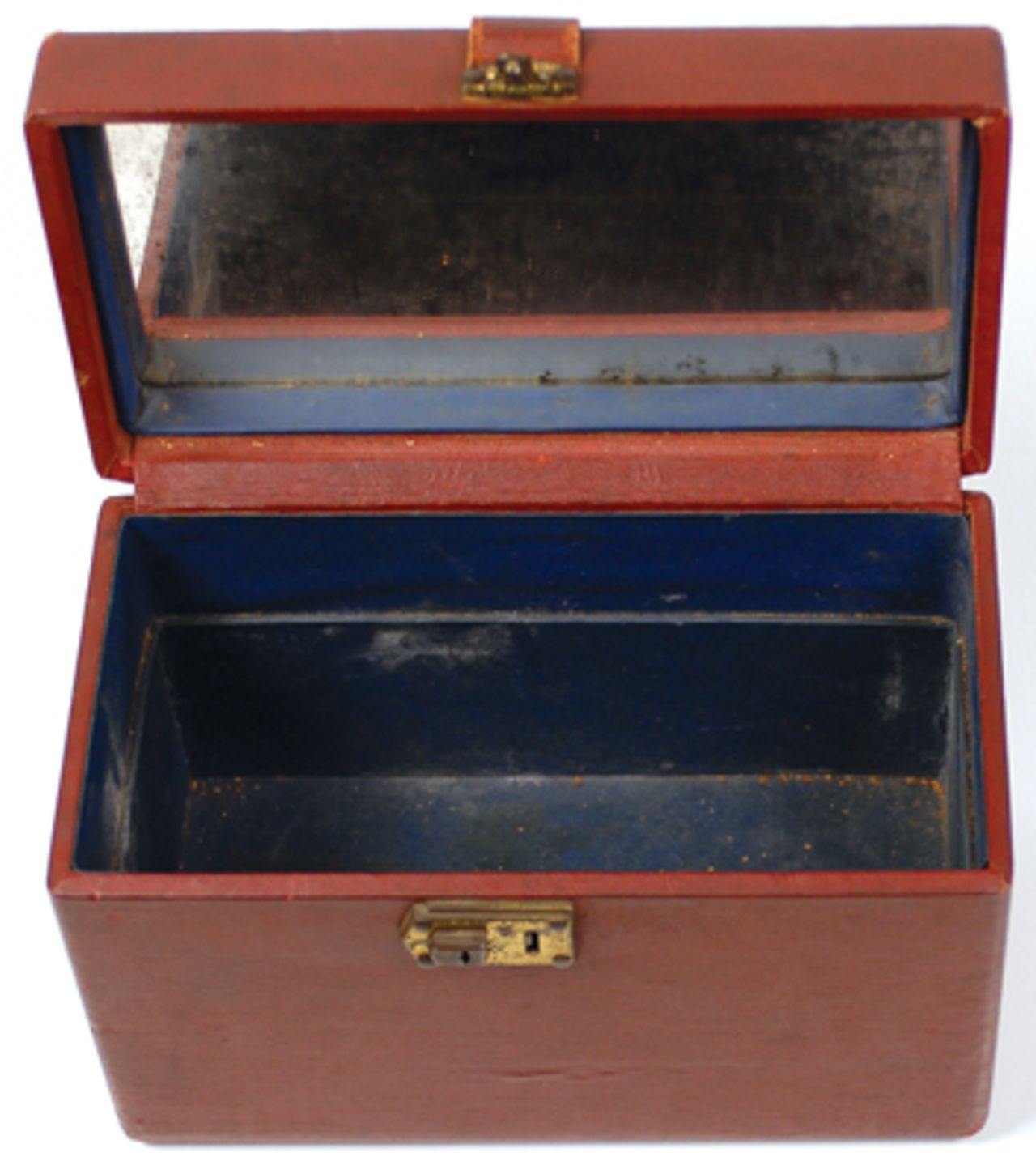 This cosmetic case, belonging to Bonnie Parker, was found in the car she and Clyde Barrow were in during the shootout with police that resulted in their deaths.