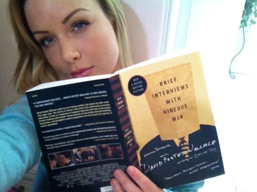 Kross describes herself to her 136,000 Twitter followers as a "reformed atheist" who now believes "illogical and scientifically unsupported things about David Foster Wallace instead."  Wallace is a reknowned author and essayist who died in 2008. "The porn people could care less who I'm reading," Kross told CNN's Jim Spellman.  "I have a slim sliver of fans based on a common passion for books and the written word. Those are who I interact with."