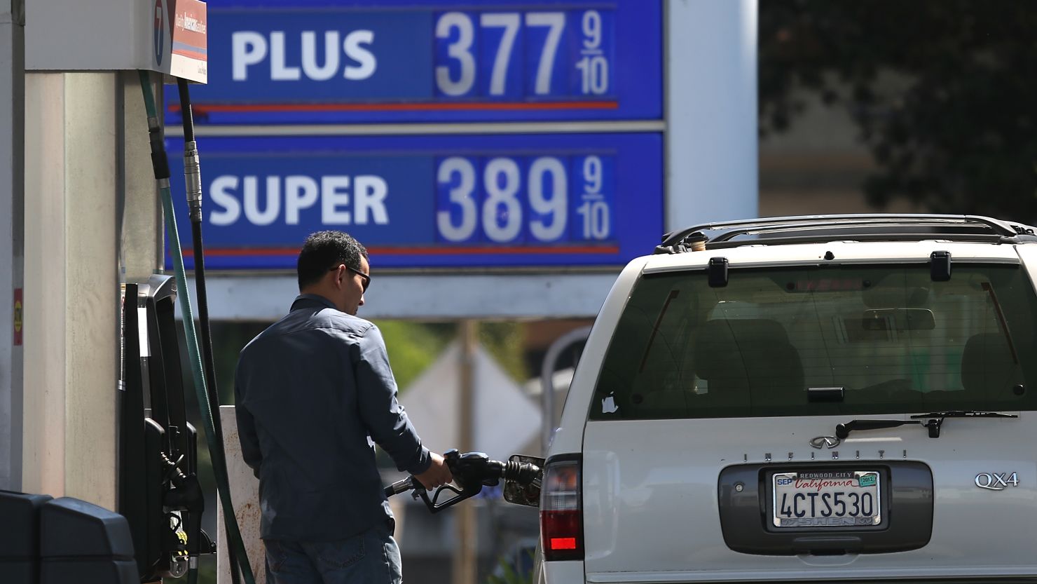  The national average price of gasoline has dropped to a fraction of a penny under $3.25 a gallon,