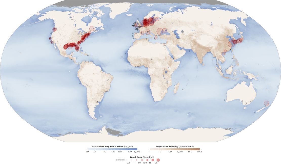 The world's marine dead zones
