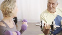 seniors weight lifting exercise