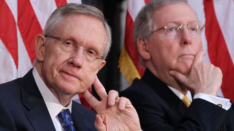 Sens. Harry Reid and Mitch McConnell take opposite sides on the DISCLOSE act, which is stalled in the Senate. 
