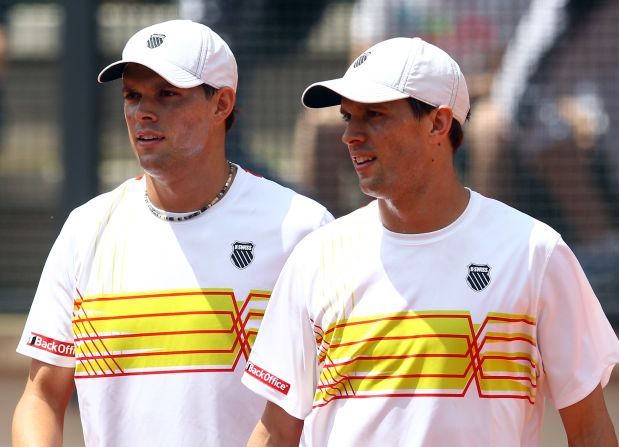 Having held the Association of Tennis Professionals No. 1 doubles spot for more than 270 weeks, twins Bob and Mike Bryan are considered some of the best doubles tennis players in the world and are set to compete in the London 2012 Summer Olympic Games. But these brothers don't just make a racket on the tennis courts. As founders of the Bryan Bros. Band, these guys make music in their free time -- Bob plays keyboard; Mike plays guitar and drums. The twins, who have appeared on the cover of "Making Music Magazine," released their first album, "Let It Rip," in 2009, along with the band's lead singer David Baron.