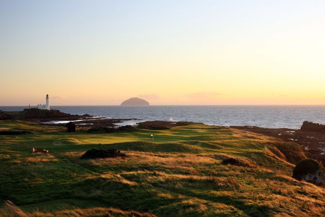 Built in 1901, Turnberry is a classic Scottish links, with rolling hills, sandy dunes and strong winds coming off the Ayrshire coast. Made up of three courses, Turnberry has hosted four British Opens on its Ailsa layout, most notably 1977's "Duel in the Sun" between Jack Nicklaus and Tom Watson.