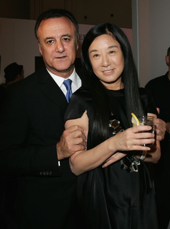 Vera Wang and Arthur Becker attend the launch of Wang's Princess perfume in 2008 in Berlin.