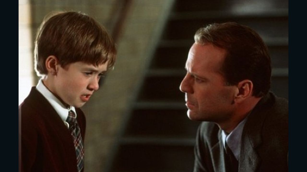 Haley Joel Osment and Bruce Willis in "The Sixth Sense."