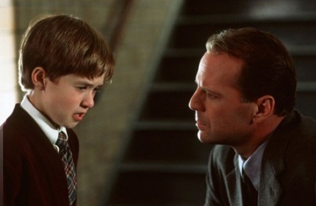 Haley Joel Osment and Bruce Willis in "The Sixth Sense."