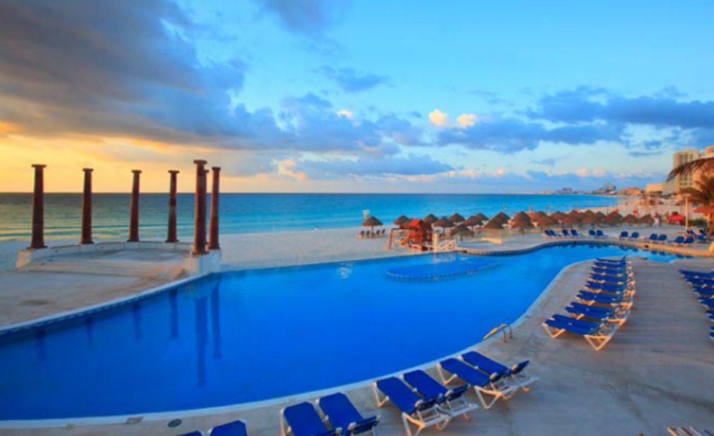 Krystal Cancun is in the heart of the Hotel Zone on Punta Cancun. <a href="http://www.budgettravel.com/slideshow/photos-best-budget-beachfront-all-inclusives,8613/" target="_blank" target="_blank">See more photos of the resorts at BudgetTravel.com</a>