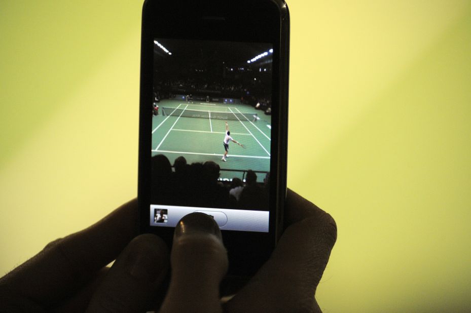 Sports fans have also started taking their own visual souvenirs, including filming parts of the action on their smart phones, a practice which is prohibited at most events.