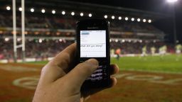 The mobile phone is becoming more and more prominent at sporting events, with spectators eager to share opinions and pictures via social media.