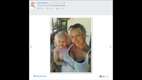 In addition to some R-rated images, Stormy Waters (@StormyDaniels) often tweets photos of her daughter to her 63,000 followers.
