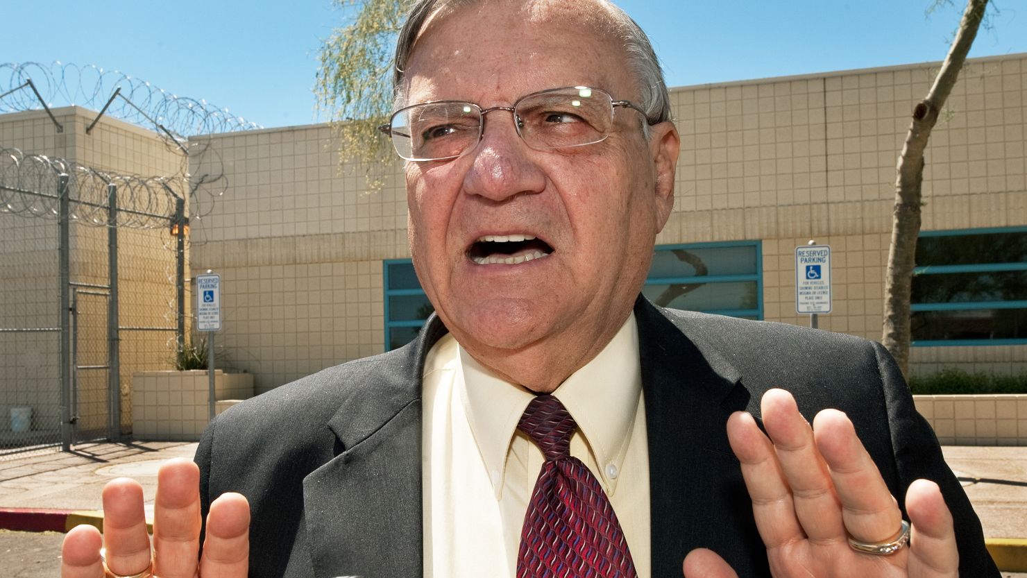 Maricopa County Sheriff Joe Arpaio speaks with a reporter in May 2010.