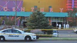 The Century 16 movie theatre is seen where a gunmen attacked movie goers during an early morning screening of the new Batman movie, "The Dark Knight Rises" July 20, 2012 in Aurora, Colorado. Police have the suspect, twenty-four year old James Holmes of North Aurora, in custody.  