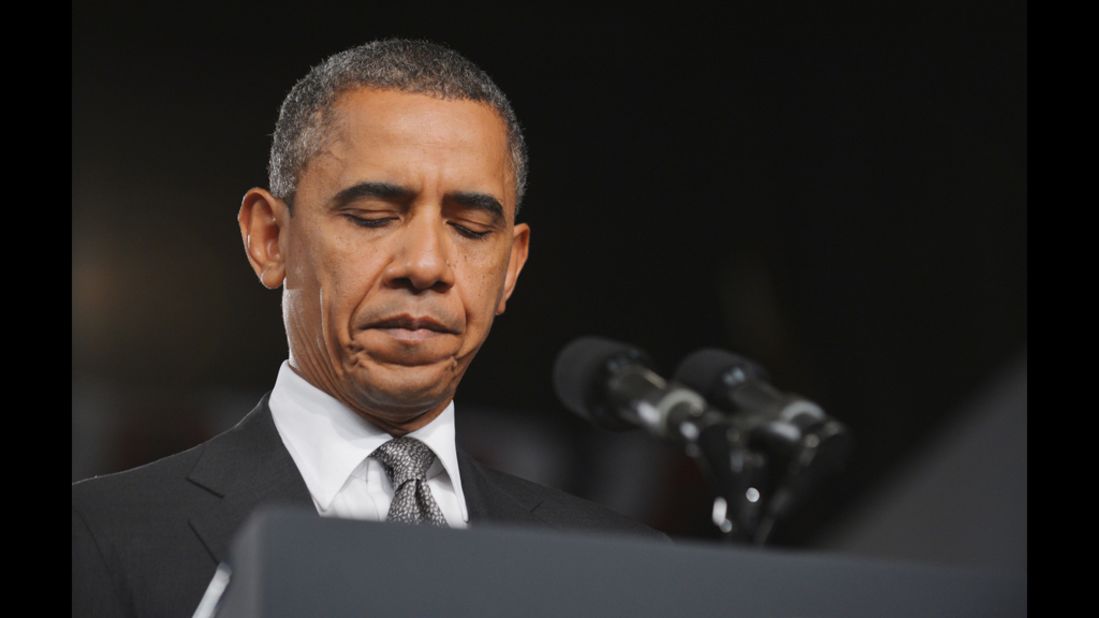 President Obama speaks on the shootings at a July 20, 2012, event in Fort Myers, Florida.  