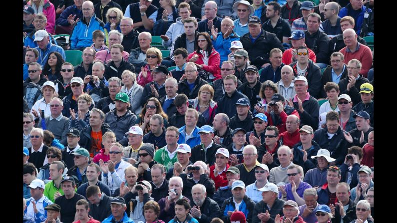 Spectators enjoy the action during the second round on Friday.