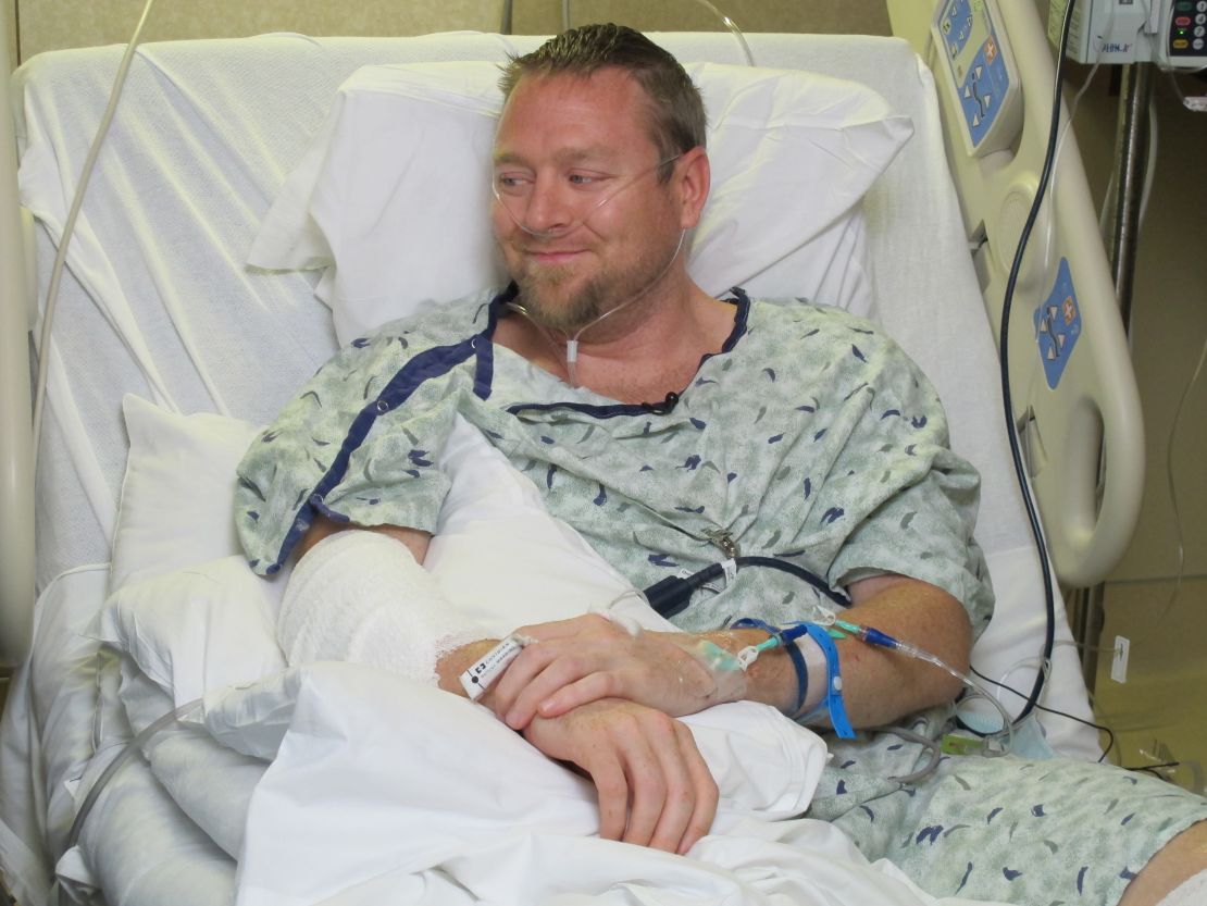 Iraq War veteran Josh Nowlan, 31, is recovering from bullet wounds after huddling to protect his newlywed friends.