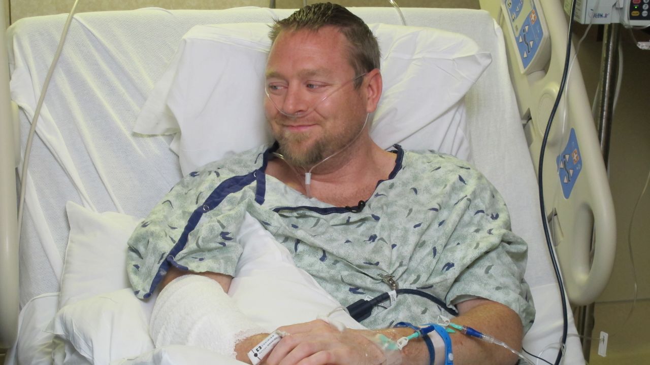 Iraq War veteran Josh Nowlan, 31, is recovering from bullet wounds after huddling to protect his newlywed friends.