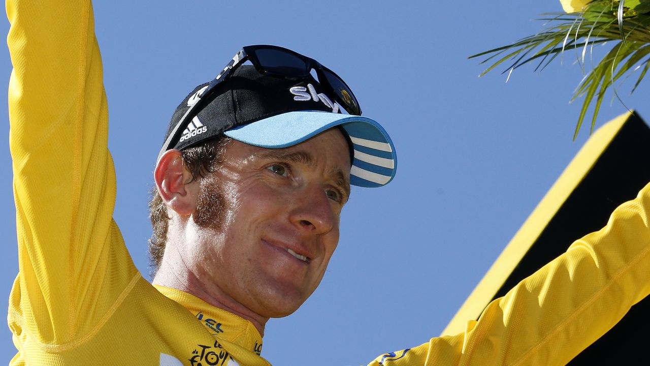Bradley Wiggins wins the 2012 Tour de France in an historic first for a British rider.