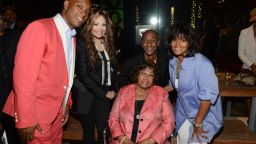 (L-R) Kelly Griffin, LaToya Jackson, Stephen Hill, Katherine Jackson and Rebbie Jackson pose at the 2012 BET Music Matters Showcase held at the Creative Artists Agency on July 2, 2012 in Los Angeles, California. 