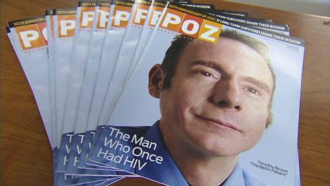Timothy Brown on the cover of POZ magazine