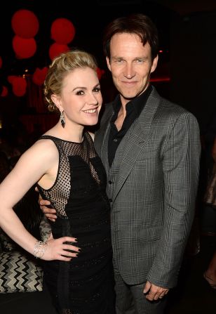 Anna Paquin celebrated LGBT Pride Month in June 2014 by <a href="index.php?page=&url=https%3A%2F%2Ftwitter.com%2FAnnaPaquin%2Fwith_replies" target="_blank" target="_blank">proudly declaring her status</a> as a "happily married bisexual mother." The "True Blood" actress has been wed to her co-star Stephen Moyer, right, since 2010, <a href="index.php?page=&url=http%3A%2F%2Fmarquee.blogs.cnn.com%2F2010%2F04%2F01%2Fanna-paquin-comes-out-as-a-bisexual%2F%3Firef%3Dallsearch" target="_blank">the same year she initially shared her sexual orientation with the public</a>. "Marriage is about love," Paquin tweeted on June 8, "not gender." 