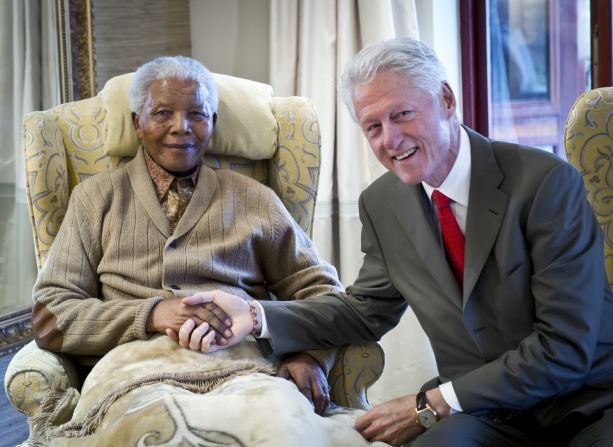 It topped a big week for South Africans, whose former president Nelson Mandela turned 94 on July 18. He is seen here with former U.S. leader Bill Clinton at his home in Qunu the day before his birthday. 
