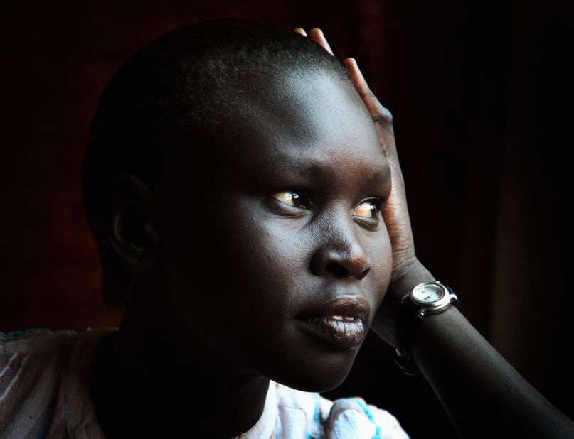 Sudanese-born supermodel goes back to South Sudan, the country she was forced to flee during the civil war. 