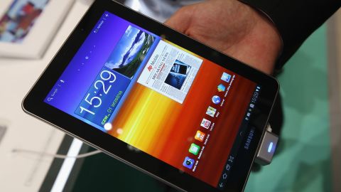 Samsung says it's "disappointed" with a German court's ruling that the Galaxy Tab 7.7 infringes on Apple's patent.