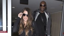 Khloe Kardashian and Lamar Odom look happily in love at LAX. July 22, 2012 X17online.com