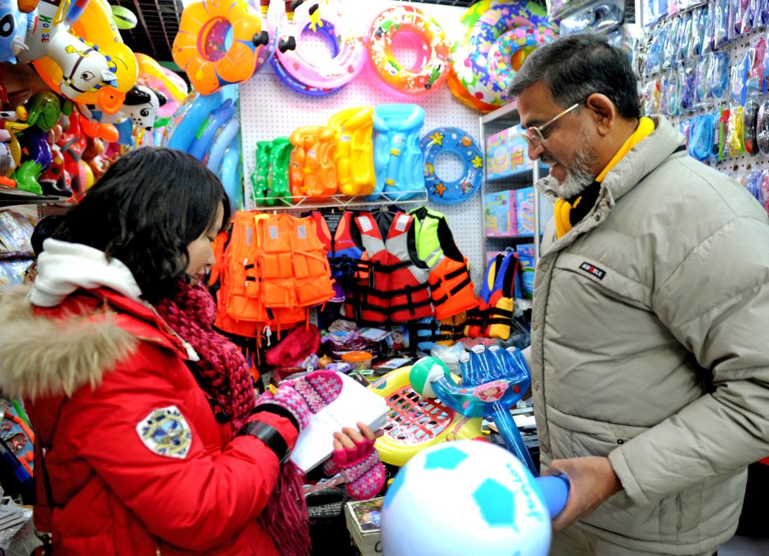 An Indian businessman at a wholesale market in Yiwu, China, where tensions flared between Indian and Chinese traders earlier this year.