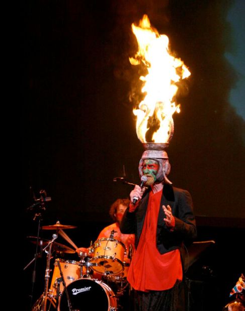 Arthur Brown also incorporated fire into his act by wearing a flaming crown.